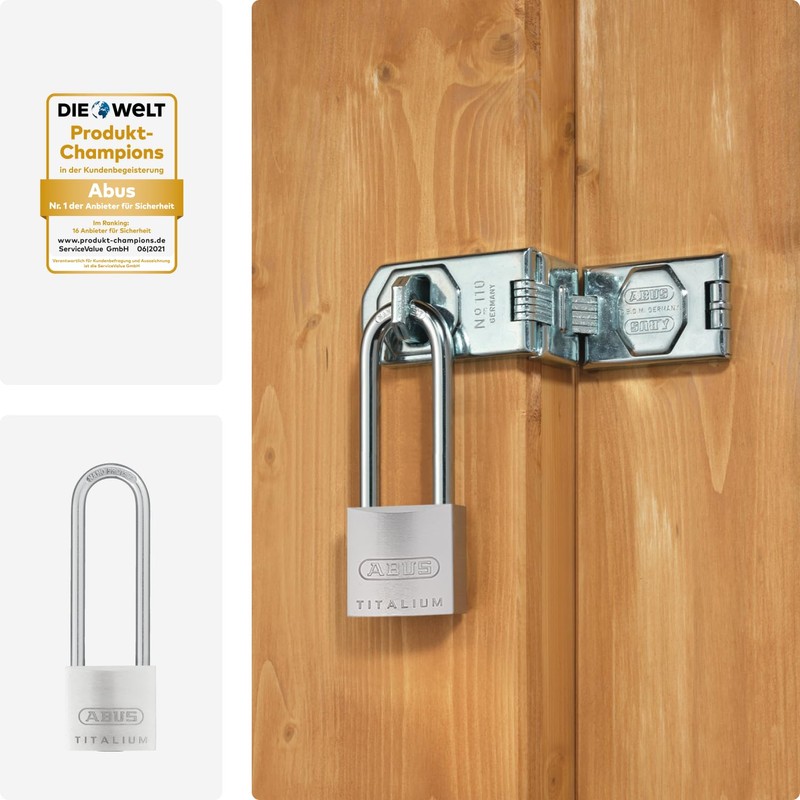 ABUS Titalium 64TI/30HB60 Padlock with High Shackle - Cellar Lock