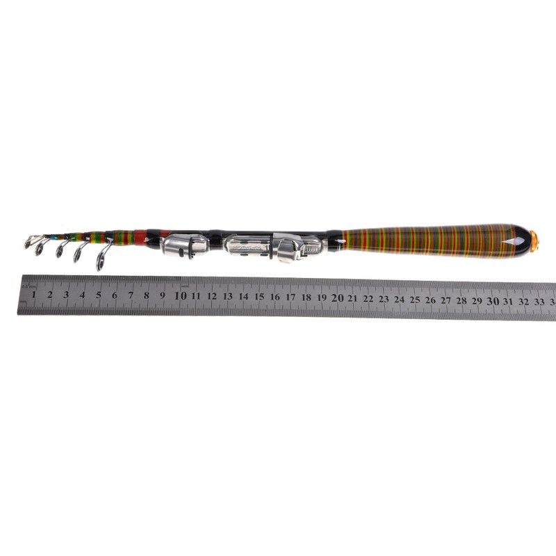 1.2M 3.94FT Telescopic Fishing Rod Travel Spinning Lure Rod Raft