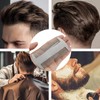 2Pcs Ergonomic Handle Dual Action Beard Comb Portable Metal Beard