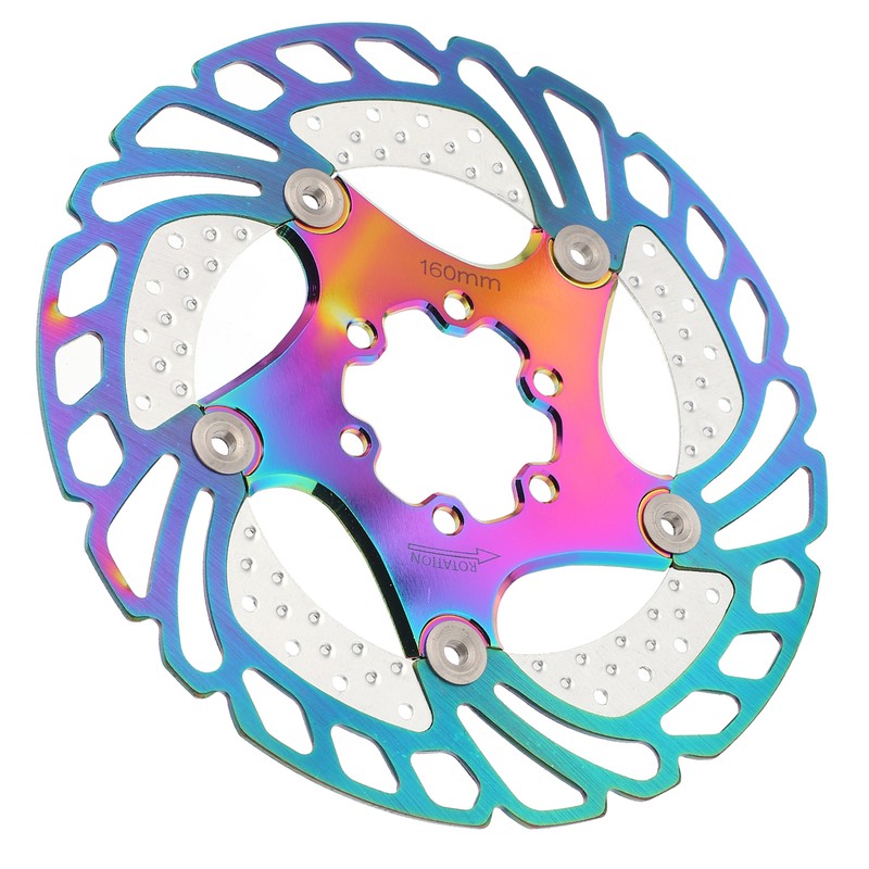 Mountain Bike TitaniumPlated Cooling Disc Brake Rotor 6 Nails Cycling