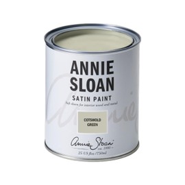 Annie Sloan Satin Paint (Cotswold Green, 25 Fl Oz/750 mL). Soft sheen for interior wood and metal. Self-leveling, all-in-one paint with no wax or lacquer required.