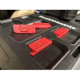 StealthMounts Mounting Feet for Milwaukee Packout System (Red) - 8 Pack