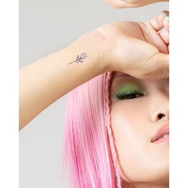 Inkbox Temporary Tattoos, Semi-Permanent Tattoo, One Premium Easy Long Lasting, Waterproof Temp Tattoo with For Now Ink - Lasts 1-2 Weeks, Abide, 2 x 2 in