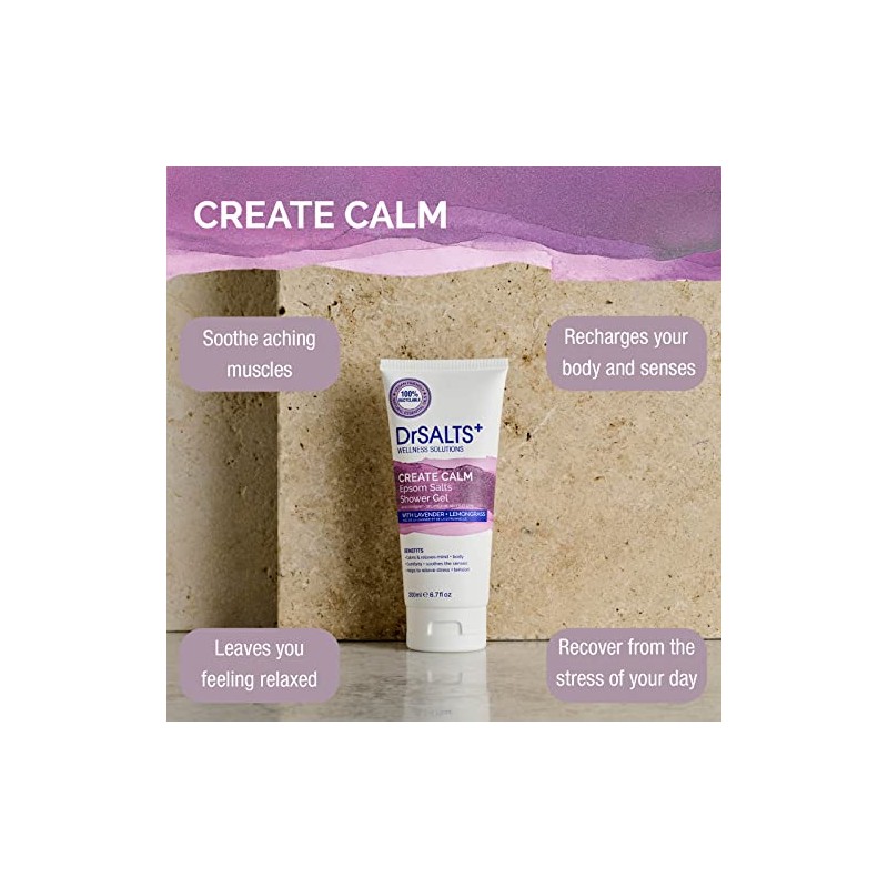 Dr Salts Create Calm Shower Gel - Lavender Chamomile -