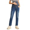 Maternity Comfy Elastic Casual Tight Pants High Waist Pregnancy Jeans
