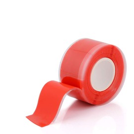 Self-Fusing Silicone Fusional Repair Tape - Self-Adhesive for Leak Seal Repair - Electrical Insulation - Heat Resist & Waterproof - Airtight - Multi-Purpose Soft Rubber Strip - 3m x 25mm x 0.5mm - Red