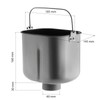 Masterpart Bread Pan Bucket with Handle & Kneading Blade Paddle