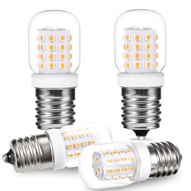 ZSSXOLED Microwave Oven Light Bulb E17 Base 3W 125V E17 LED Bulb 40W Equivalent, E17 Base Bulb for Oven Stove Top Range Hood Appliance Replacement Light Warm White 2700K (Pack of 4)