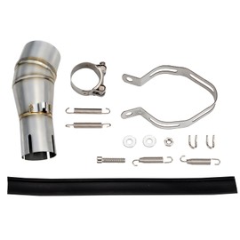 Lesiyou Motorcycle Muffler Mid Pipe, Muffler Adapter Connect Pipe Compatible with Kawasaki Ninja 250 300 Z250 Z300 2008-2017