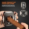 TISFA Cigar Cutter Guillotine Stainless Steel Double Cut Blade Cigar