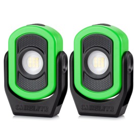 Magnetic Work Light – 780 Lumen Compact Pocket Light, Rechargeable 3000mAh, 360° Pivot, Durable & Portable for Mechanics & Jobsites (Green, 2 Pack)