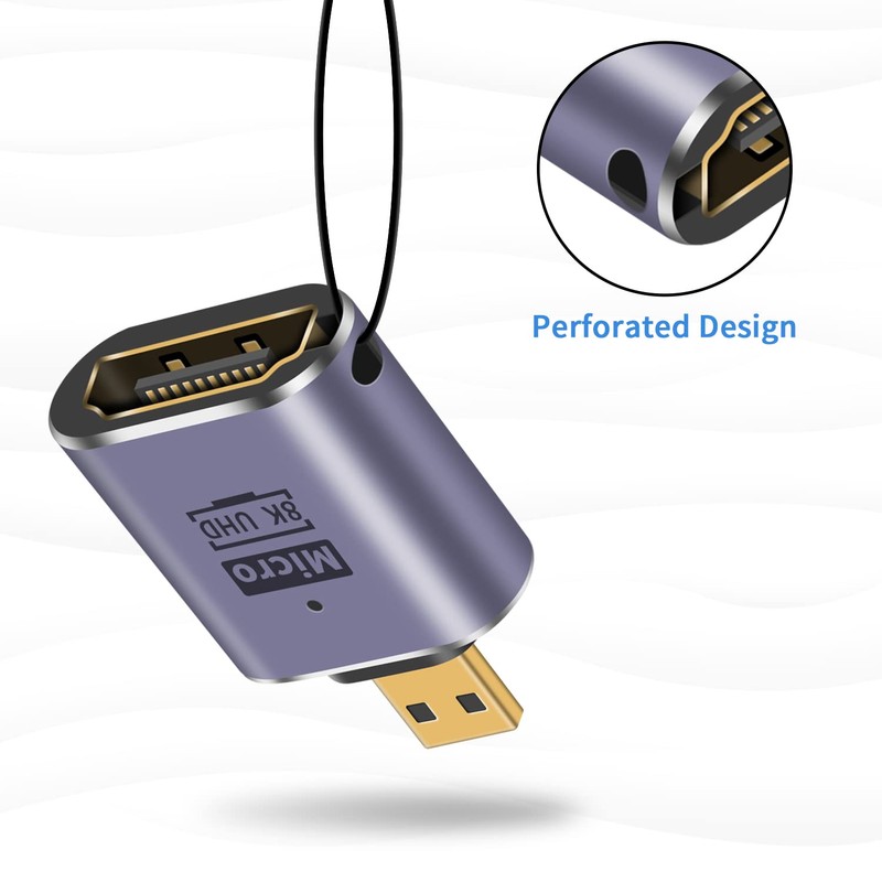 Duttek 8K HDMI to Micro HDMI Adapter, Standard Micro HDMI