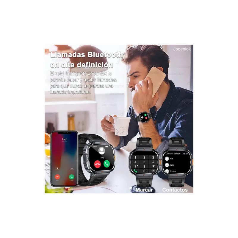 Reloj Inteligente Deportivo Para Hombre Smartwatch Mujer Llamadas Bluetooth Con