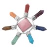 SUNYIK 7 Chakra Crystal Energy Generator,Healing Reiki Point Pyramid,Rose Quartz,Seven