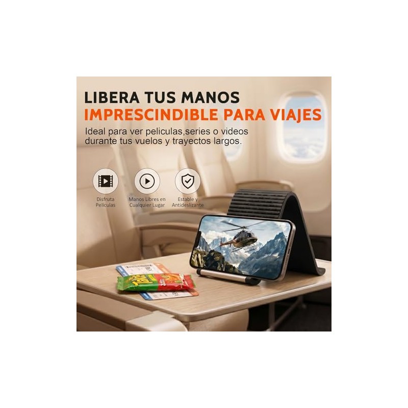 Soporte Flexible para Celular y Tablet, Stand de Silicona Plegable