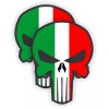 Unbranded/Generic 2 Mexican Flag Skulls Hard Hat Stickers | Safety