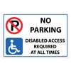 RDLCAR Disabled Parking Sign 1mm PVC No Parking Sign 200