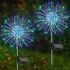 Solar Garden Lights Outdoor, 2 Pack 120 LED Twinkling Firework
