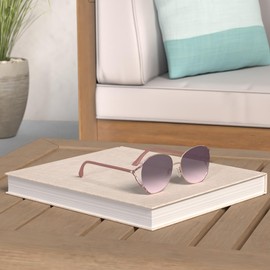 The Fresh Classic Crystal Elegant Women Beauty Design Sunglasses Gift Box (L116-Gold, Grey/Pink)