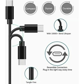 Replacement USB-C Charger Charging Cable Cord for TOZO T20 T18 T12 T12 Pro T10 T9 T9s NC9 NC7 NC2 X1 G1 A1 A2 A3 NC9 Pro W1 W3 W8 PB2 Openego Bud Golden X1 Earbuds & More USB-C Earbuds/Headphones