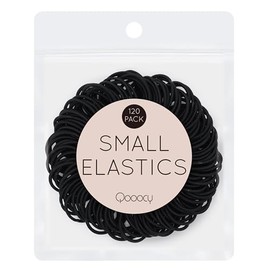 120 Unidades de Ligas Pequeñas para El Cabello Fino Y para Niños - Bandas Elásticas de 2 Mm (1 Pulgada) Que No Dañan El Cabello, Color Negro