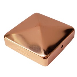 3.5" x 3.5" Solid Copper Pyramid Post Cap for True/Actual 3.5" x 3.5" Wood Posts (Works ONLY with Actual 3.5" x 3.5" Posts. Will NOT Work with Actual 4" x 4" Posts)
