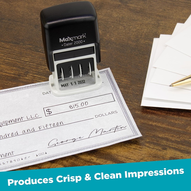 MaxMark 2000 Dater Self Inking Date Stamp - Black
