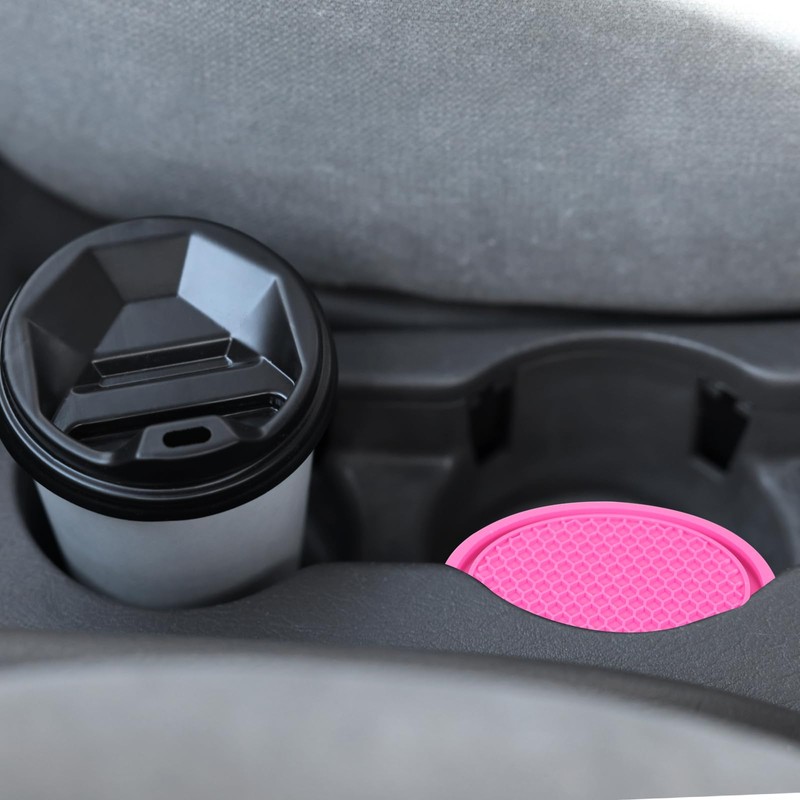 sourcing map Car Cup Coasters Universal PVC Car Cup Mats