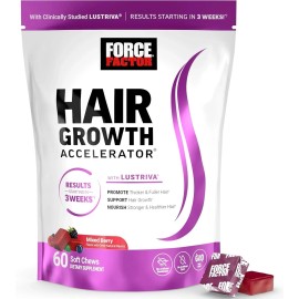 Force Factor Hair Growth Accelerator Soft Chews, Hair Growth Vitamins For Women