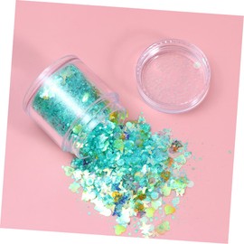 TEHAUX 2pcs Crystal Sequins for Nail Art and Makeup Light Green Glitter Filler for Creative Crafts and Eye Makeup Non-Fading Mixed Decoration Material