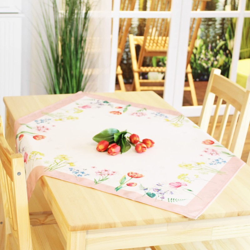 Kamaca Tablecloth Flower Meadow High-Quality Print Motif Eyecatcher in Spring