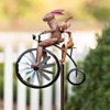 Metal Windmill Handmade Bike Frog Cat Bunny Mantis Sculpture for