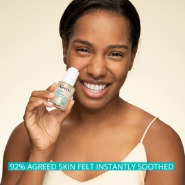 Aveeno Calm + Restore Triple Oat Hydrating Face Serum for Sensitive Skin, Hypoallergenic & Fragrance Free Facial Serum, 1 fl. Oz & Trial Size Daily Moisturizing Cream for Body, Face, & Hands, 0.8 oz