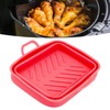 2Pcs Fryer Liner Heat Resistant Silicone Groove Design Easy to