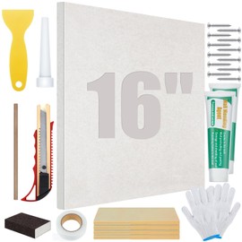 22 Pcs Drywall Repair Kit with 16x16x1/2 Drywall Repair Panel, Sheetrock Hole Patch Kit with Wall Patching Paste, Sanding Block, Putty Knives, to Fill Large Holes for Home Wall Surface Ceiling
