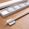 Tin Chopsticks Rest Auspicious Crest Set of 5 in Paulownia