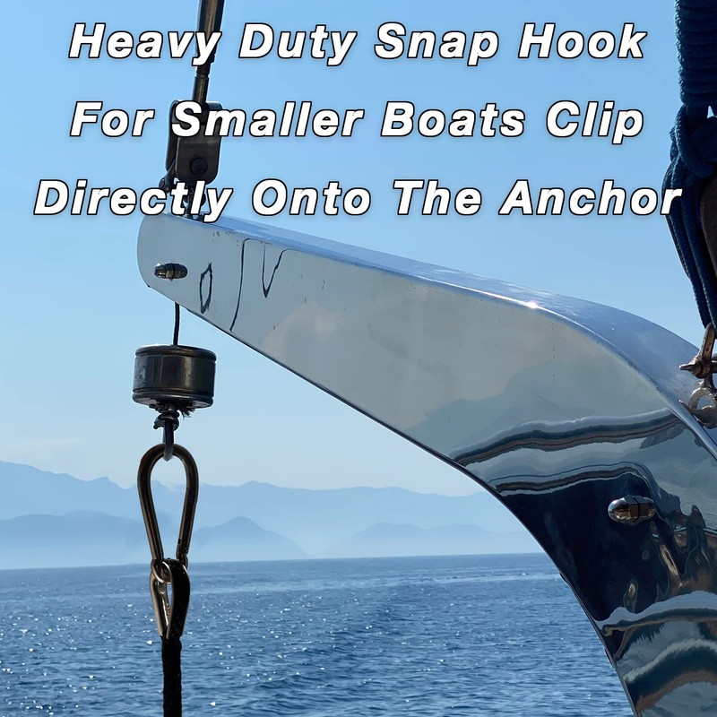 Double Braided Nylon Boat Anchor Rope 3/8inch with 316 Stainless