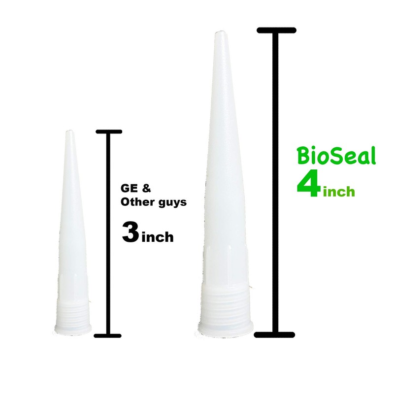 Black BioSeal 100% Silicone Sealant Caulk General Purpose, Waterproof and