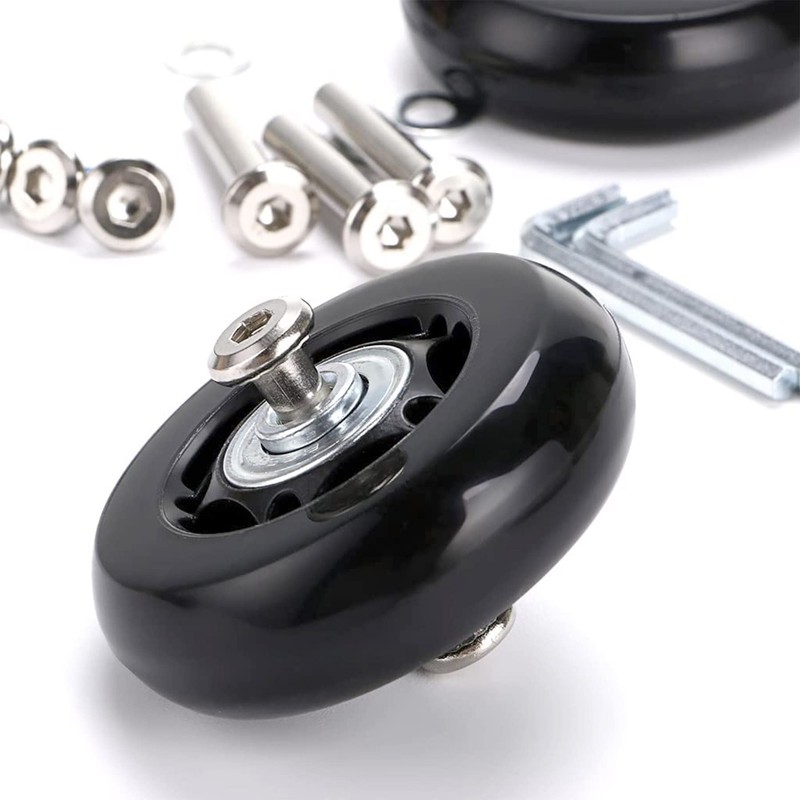 Suitcase Luggage Wheel Replacement Kit Universal Rubber Wheels Swivel Bearing