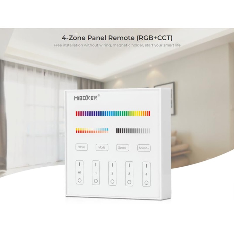 Miboxer B4 4-Zone Panel Remote RGB+CCT (White)