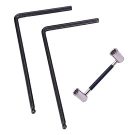 Guitar Truss Rod Allen Wrench Set, 3Pcs Guitar Truss Rod Includes 4mm & 5mm Ball End Truss Rod Wrenches and 7mm & 8mm Dual End Truss Rod Box Wrench Wrench for Martin Acoustic Guitar