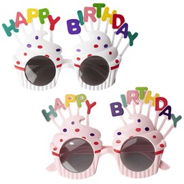 RAYTRUTH Birthday Goods, Sunglasses, Set of 2 Colors, Happy Birthday Party Supplies