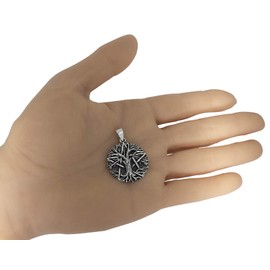 AFP AS-793 Pentagram Tree of Life Pendant 925 Sterling Silver, Sterling Silver, No Gemstone