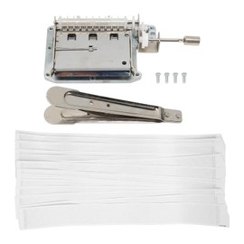 Music Box Movement 30 Note Zinc Alloy 20 Blank Strip Tapes Musical Box DIY Kit with Puncher for Songs DIY Handcraft