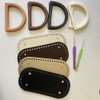 4 Pcs Leather Crochet Bag Bases, 8 Pcs D Shape