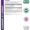 Elderberry 4:1 Extract Capsules (Non-GMO) Equivalent to 2,000mg Fresh Sambucus