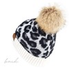 C.C Exclusives Soft Beanie hat with Leopard Pattern and Fur
