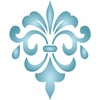 Fancy Fleur de Lis Stencil - 16.5 x 20.5 cm