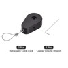 MECCANIXITY Retractable Cable Lock with Self-Adhesive, Remote Control Security Lock