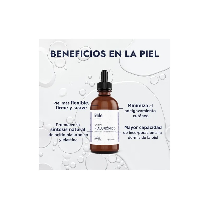 cido Hialurnico Hebbe Cosmetics Concentrado 50g Hidratante Antiarrugas